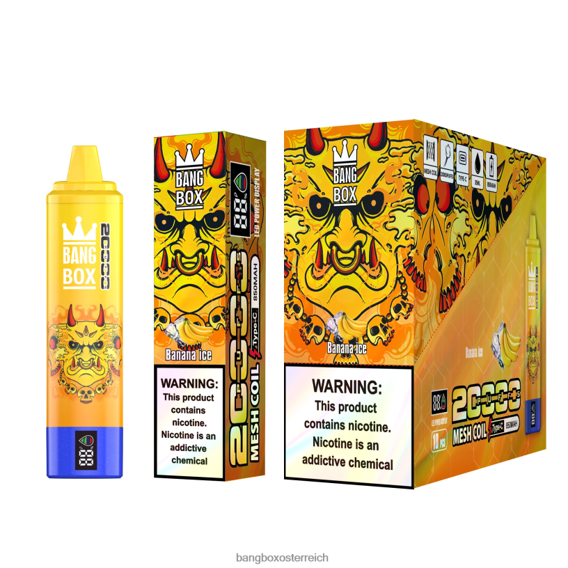 Bang Box Vape - Bang Box 20.000 Züge intelligenter Bildschirm Bananeneis