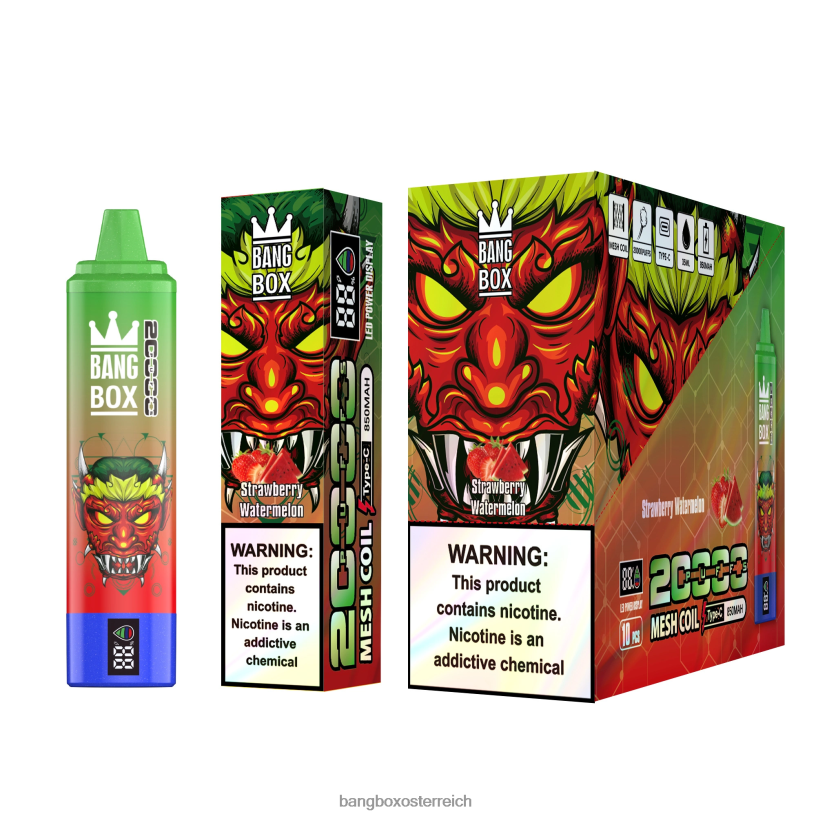 Bang Box Vape - Bang Box 20.000 Züge intelligenter Bildschirm Erdbeerwassermelone