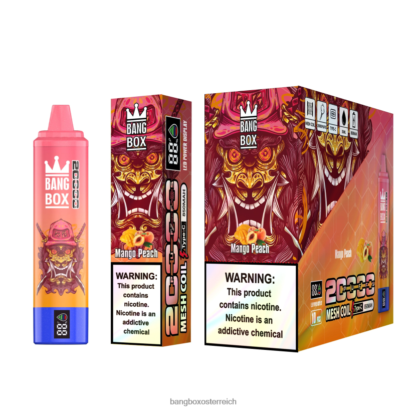 Bang Box Vape Kaufen - Bang Box 20.000 Züge intelligenter Bildschirm Mango-Pfirsich
