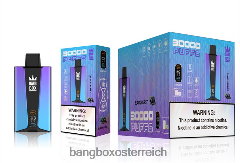 Bang Box Vape - Bang Box 30.000 Züge intelligenter Bildschirm schwarzer Ausbruch