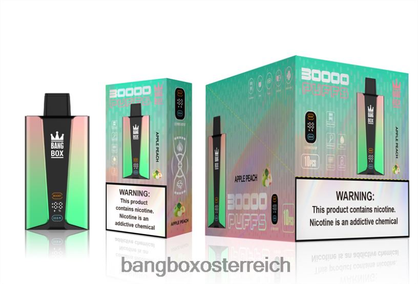 Bang Box Vape Kaufen - Bang Box 30.000 Züge intelligenter Bildschirm Apfel-Pfirsich