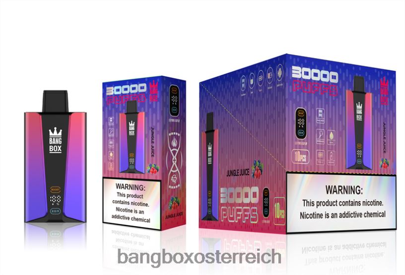 Bang Box Vape Kaufen - Bang Box 30.000 Züge intelligenter Bildschirm Dschungelsaft