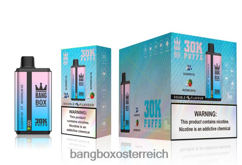 Bang Box Kaufen - Bang Box 30.000 Züge, zwei Geschmacksrichtungen Blaubeereis und Wassermeloneneis