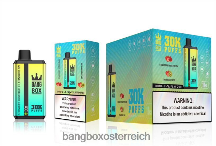 Bang Box Kaufen - Bang Box 30.000 Züge, zwei Geschmacksrichtungen Erdbeer-Wassermelone und Erdbeer-Kiwi