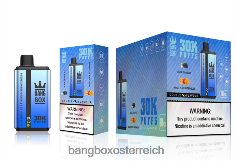 Bang Box Preis - Bang Box 30.000 Züge, zwei Geschmacksrichtungen Black Dragon Ice und Mango-Pfirsich-Wassermelone