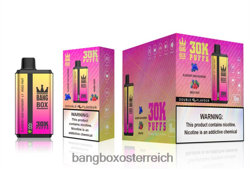 Bang Box Preis - Bang Box 30.000 Züge, zwei Geschmacksrichtungen Heidelbeere, saure Himbeere und gemischte Früchte