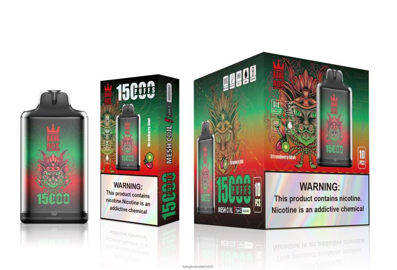 Bang Box Osterreich - Bang Box s1-15000 Züge Erdbeer-Kiwi