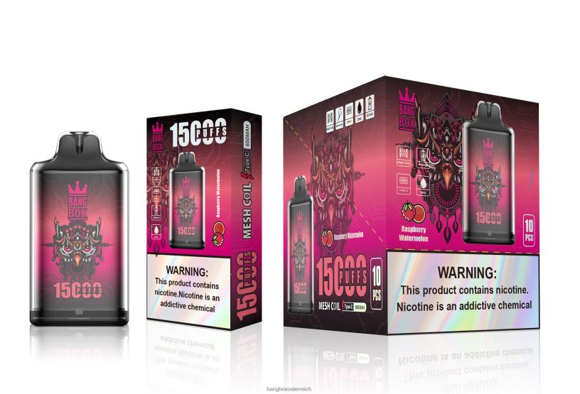 Bang Box Osterreich - Bang Box s1-15000 Züge Himbeer-Wassermelone
