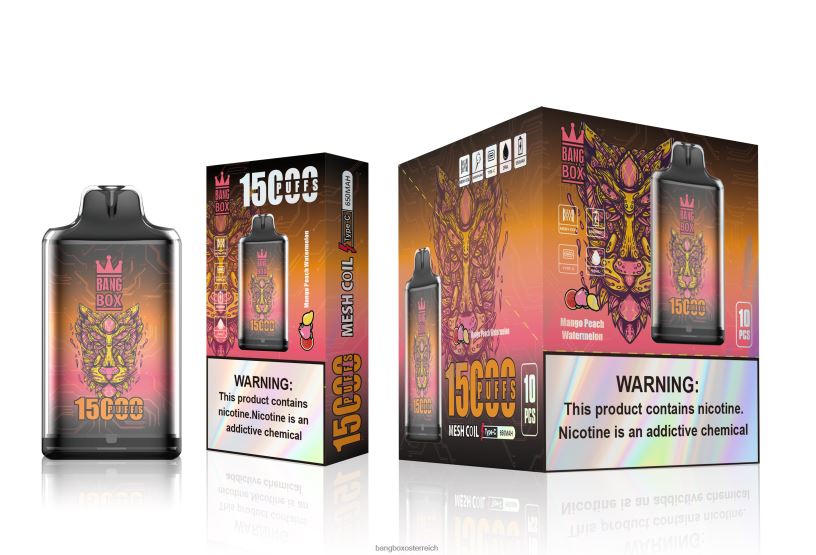 Bang Box Vape - Bang Box s1-15000 Züge Mango-Pfirsich-Wassermelone