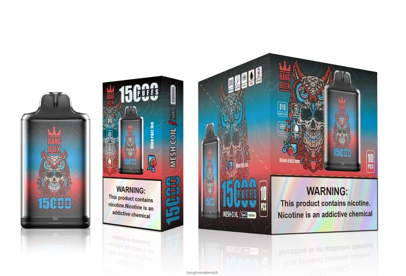 Bang Box Vape Kaufen - Bang Box s1-15000 Züge blaues Razz-Eis