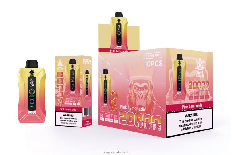 Bang Box Kaufen - Bang Beach 20000 Züge Smart Screen Vape rosa Limonade