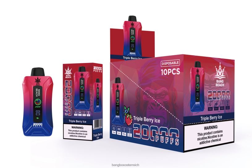 Bang Box Vape Kaufen - Bang Beach 20000 Züge Smart Screen Vape dreifaches Beereneis