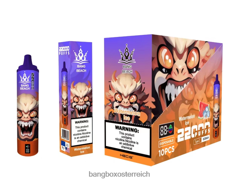 Bang Box Vape - Bang Beach 22000 Züge intelligenter Bildschirm Wassermeloneneis