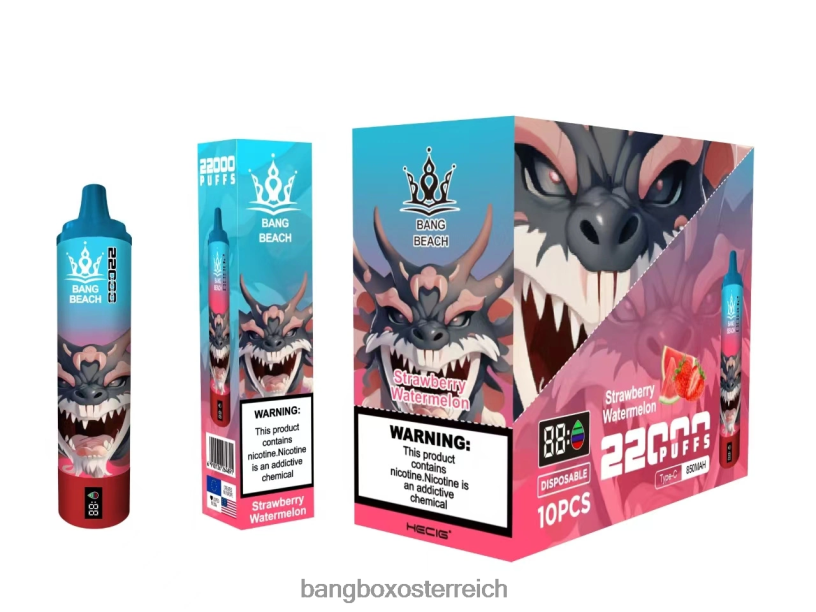 Bang Box Vape Kaufen - Bang Beach 22000 Züge intelligenter Bildschirm Erdbeerwassermelone
